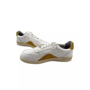 Everlane Womens $130 White / Mustard The ReLeather® Court Sneaker Size F8 M5